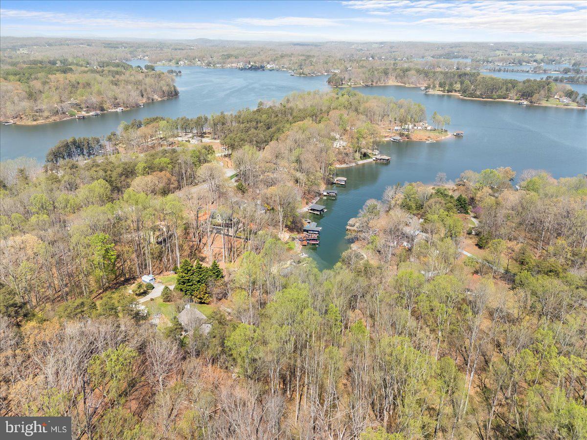 290 Dodee Lane Union Hall, VA 24176 - Photo 57 of 64 an aerial view of lake residential house with outdoor space and trees around