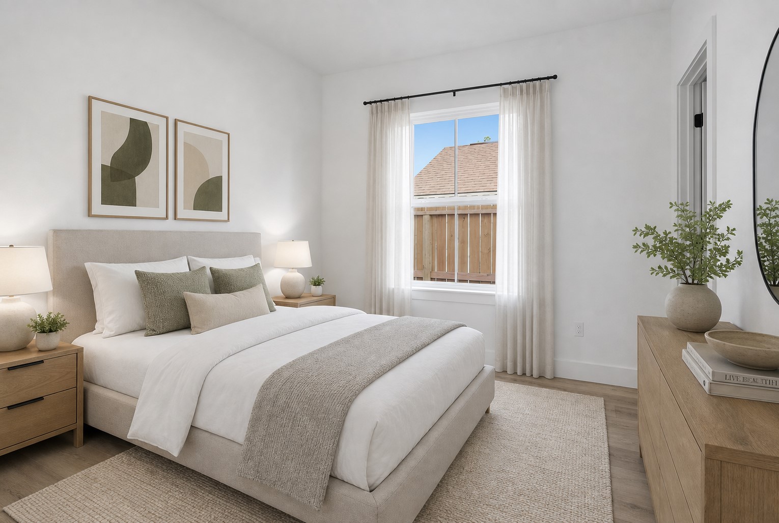 4606 Mallow Street, Unit B Houston, TX 77051 - Photo 17 of 25 a bedroom with bed and a window