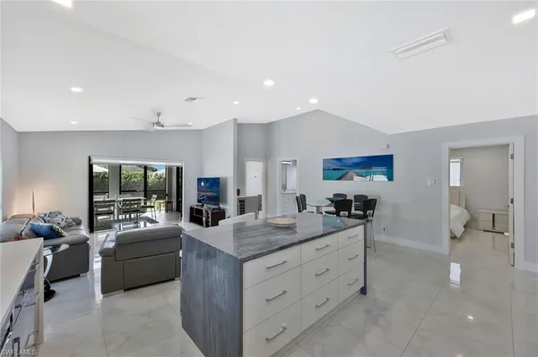 a view of an outdoor sitting space