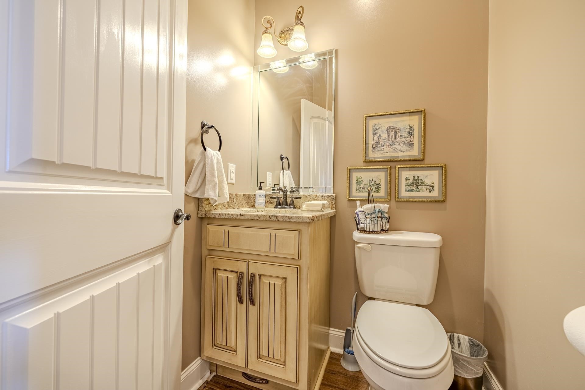 875 Faith Lane Savannah, TN 38372 - Photo 25 of 40 a bathroom with a toilet a sink and a mirror