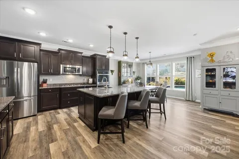 a kitchen with lots of counter top space