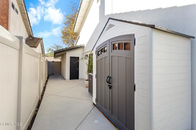 a view of a house with a door