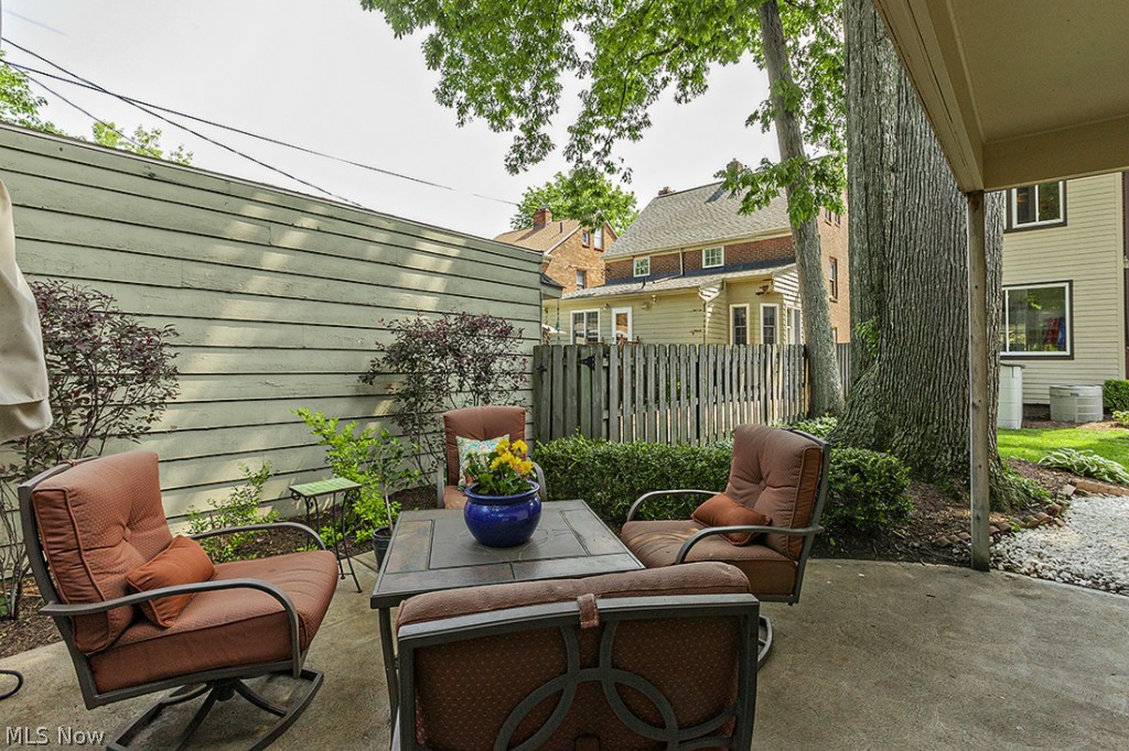 2478 Fenwick Road Cleveland, OH 44118 - Photo 21 of 22 Another view of the patio shows it surrounded by plantings for a peaceful feel.