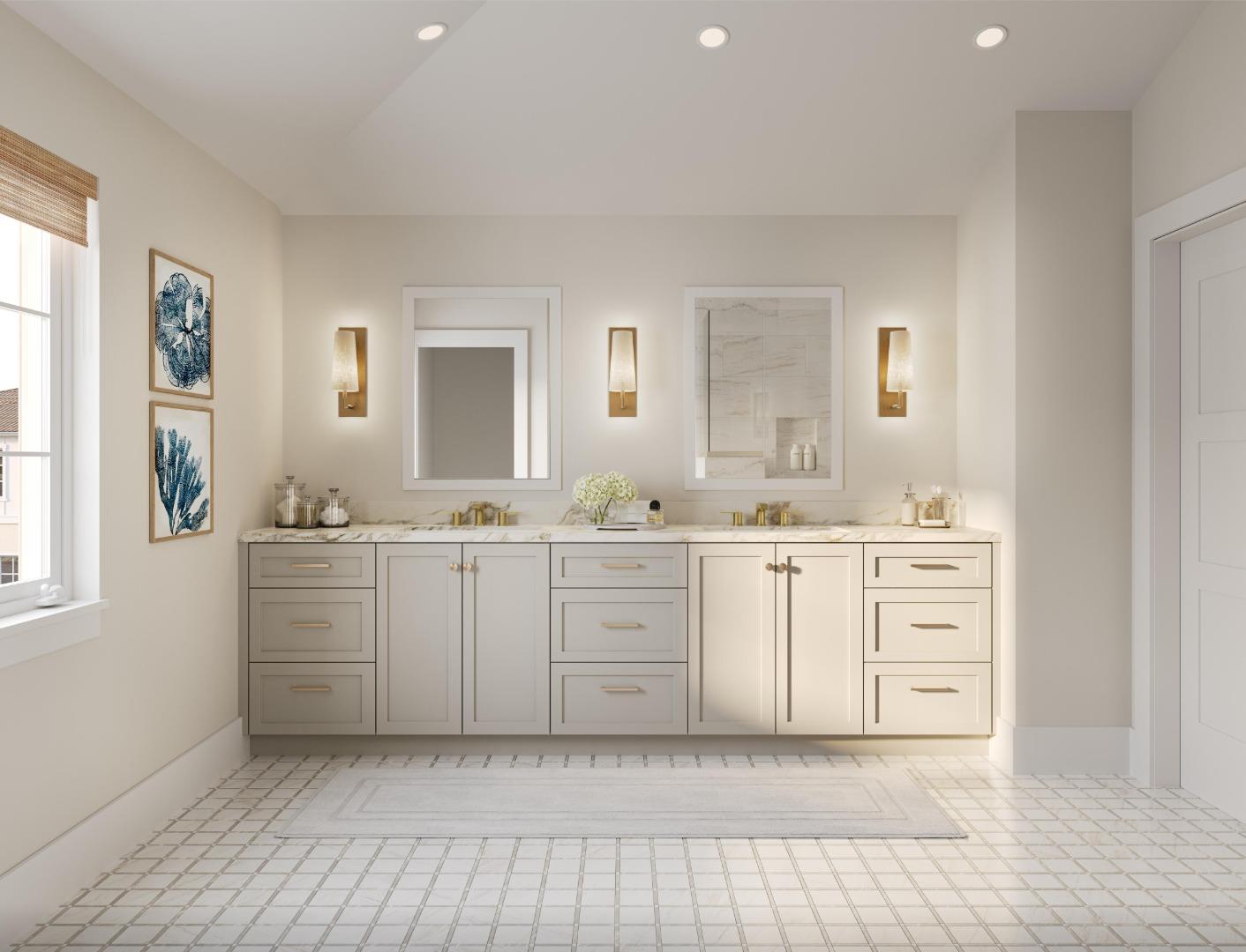 38533 Amaranto Street Newark, CA 94560 - Photo 7 of 7 a spacious bathroom with a shower a sink and a mirror