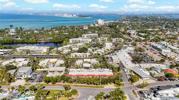 a view of a city with an ocean
