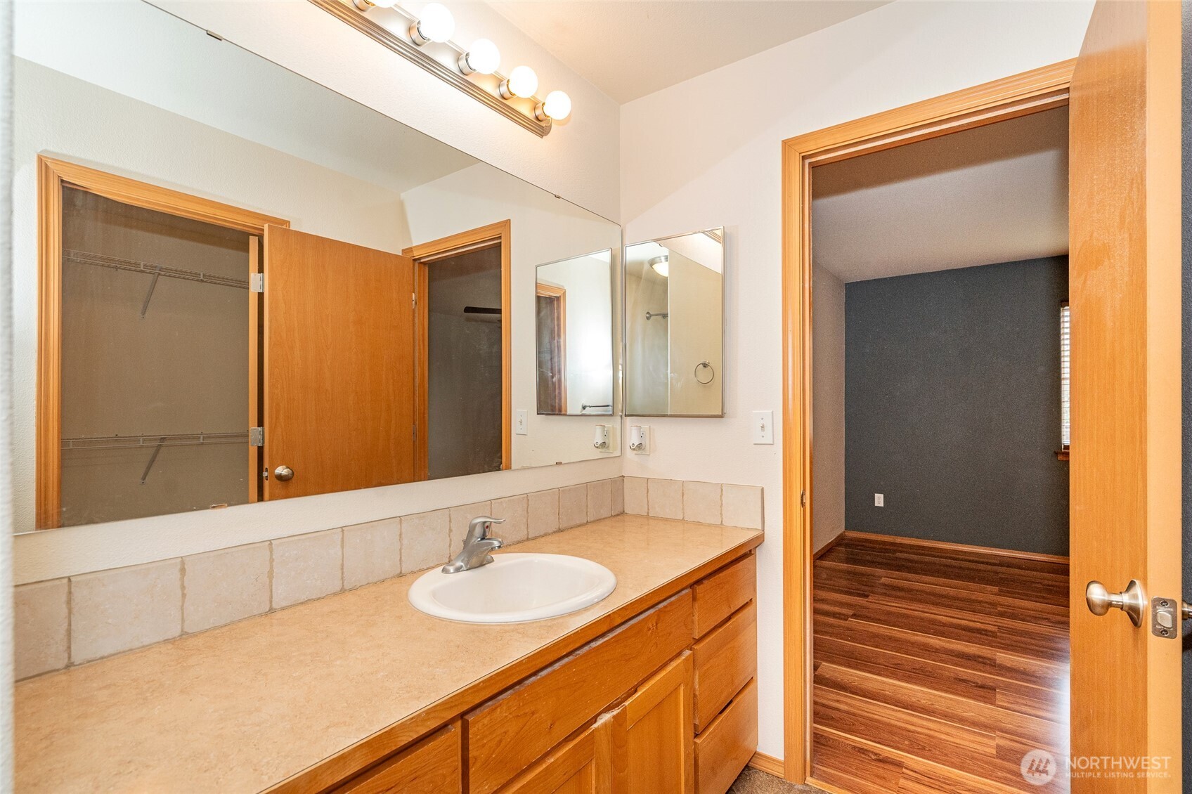 241 Parkside Loop Napavine, WA 98532 - Photo 27 of 34 a bathroom with a sink and a mirror