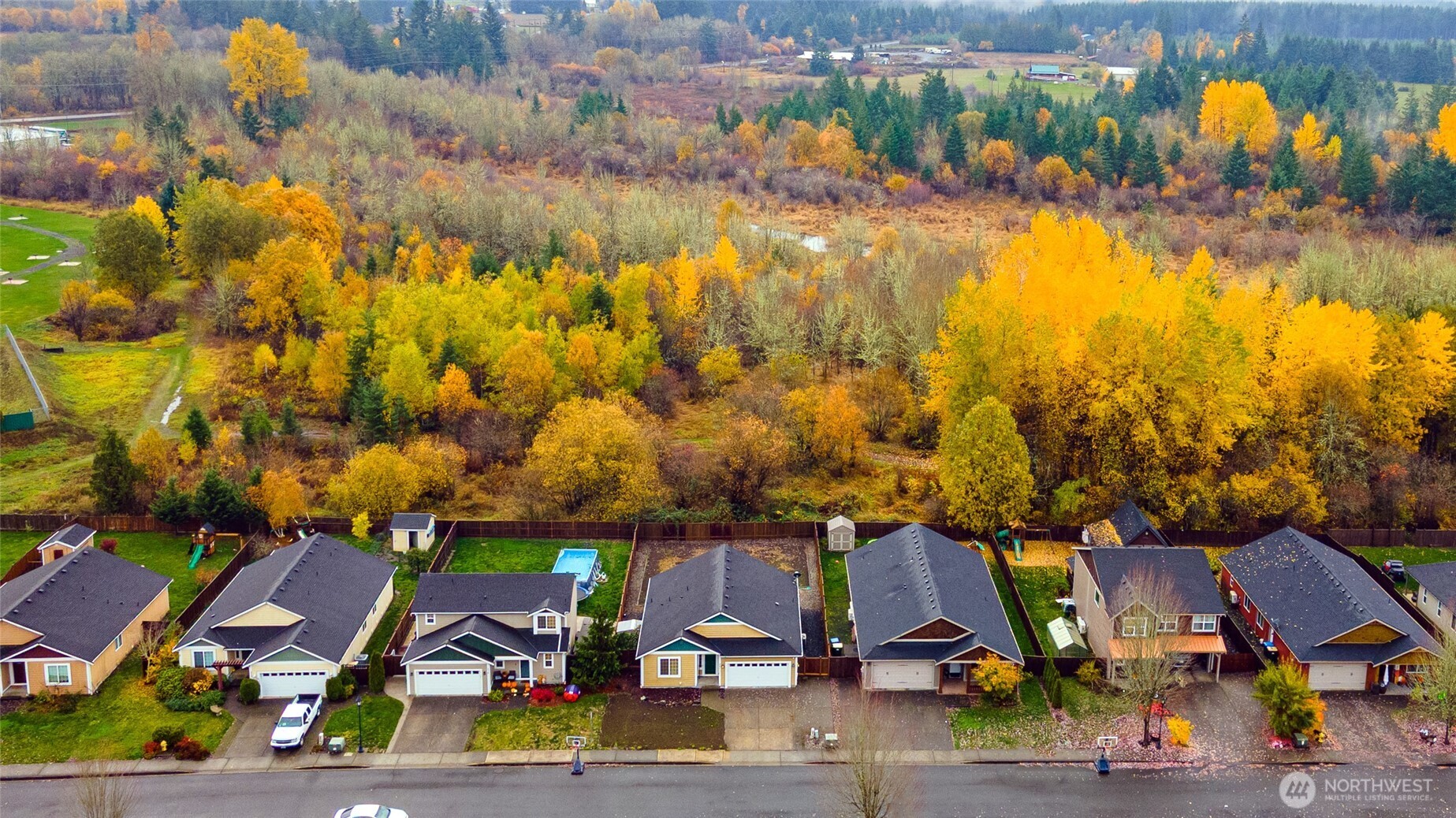 241 Parkside Loop Napavine, WA 98532 - Photo 34 of 34 an aerial view of residential houses with outdoor space