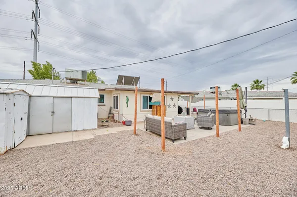 a view of furniture and storage room