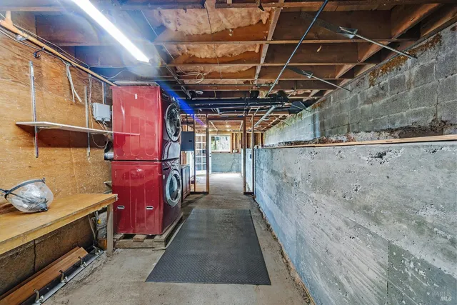 a view of storage and utility room