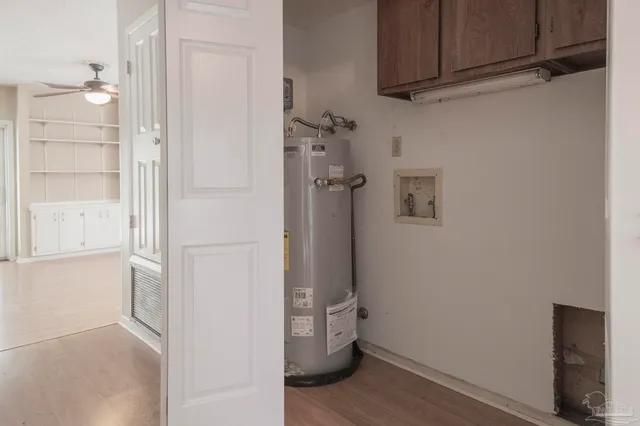 a room with a washer and dryer