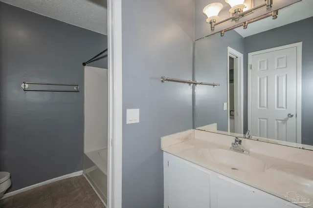 a view of backyard of house