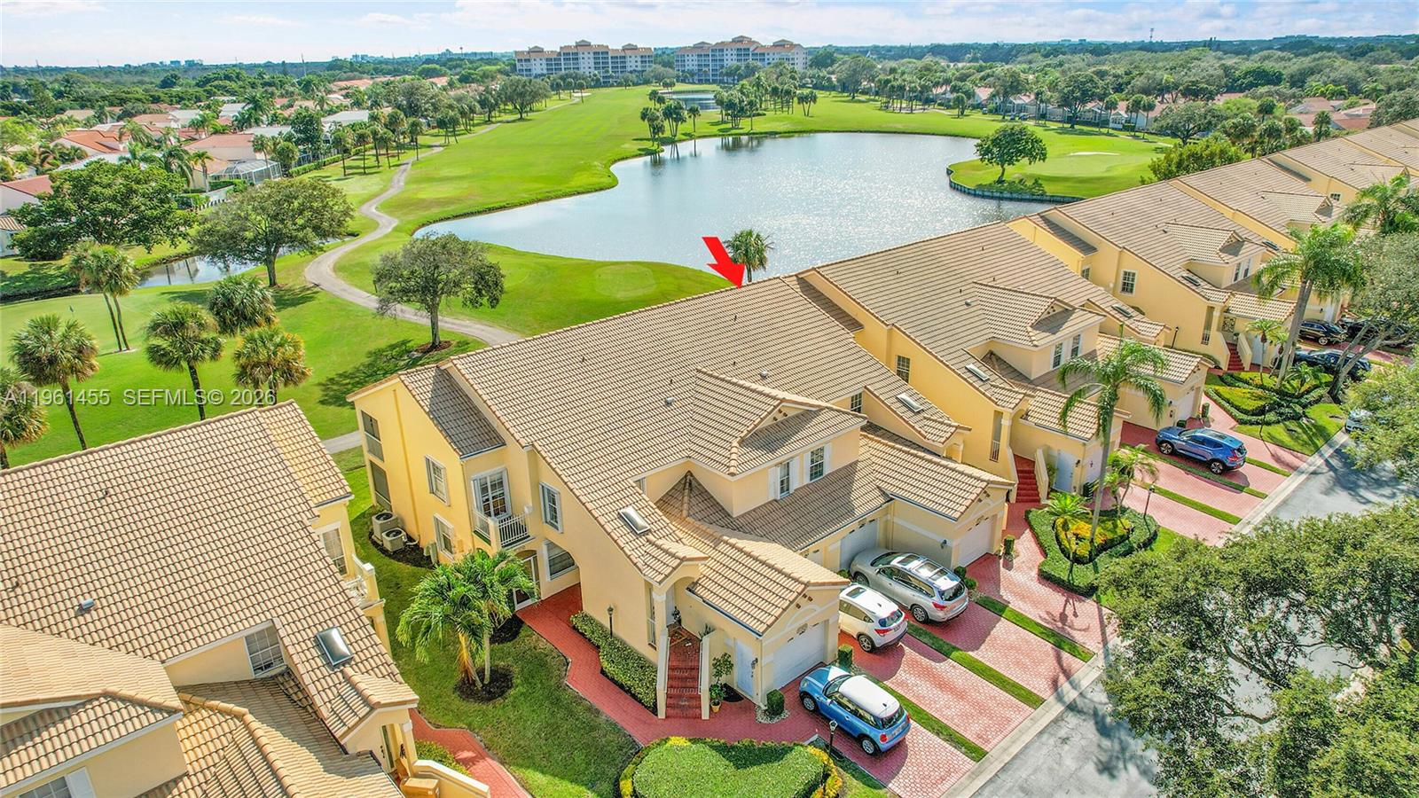 17317 Boca Club Boulevard, Unit 7 Boca Raton, FL 33487 - Photo 38 of 48 an aerial view of a house with a lake view