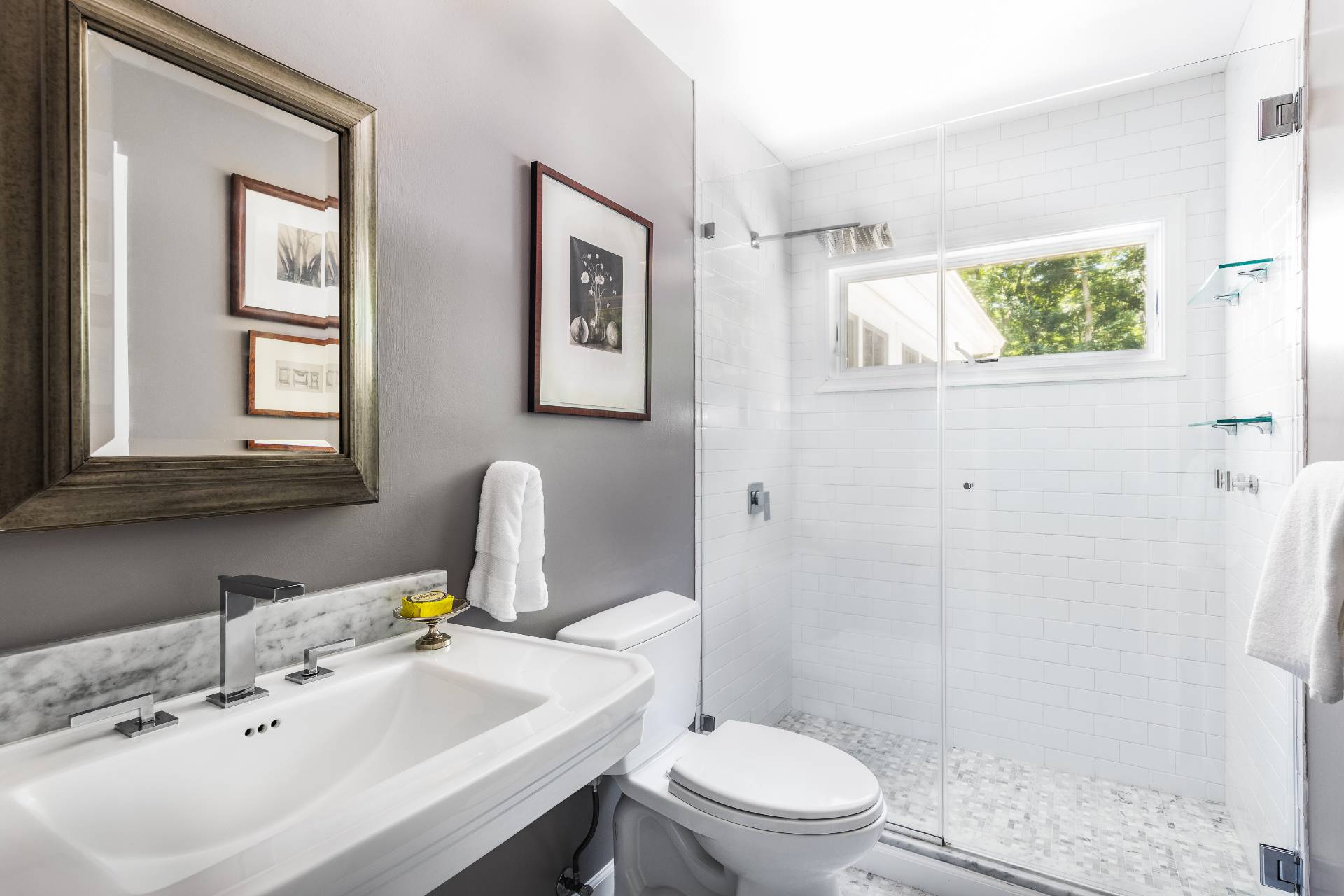 1253 Brick Kiln Road Sag Harbor, NY 11963 - Photo 28 of 31 a bathroom with a sink a toilet and shower