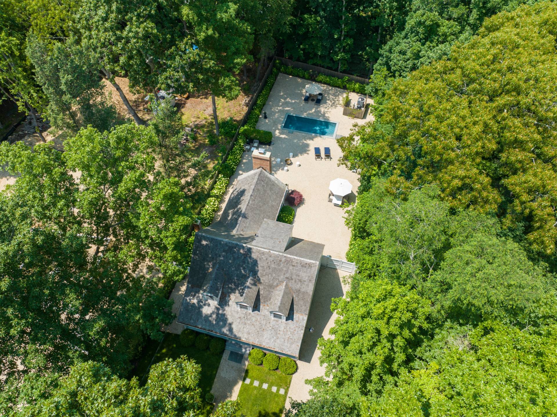 1253 Brick Kiln Road Sag Harbor, NY 11963 - Photo 8 of 31 an aerial view of a house with a yard