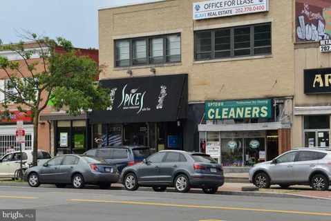 a view of a building with street