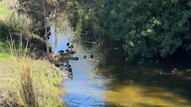 a view of a bench and iron fence