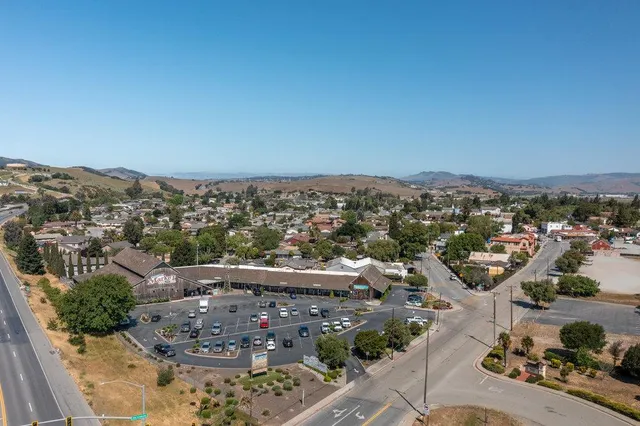 an aerial view of a city