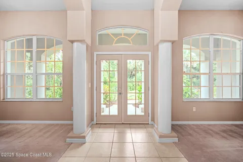 an empty room with a window