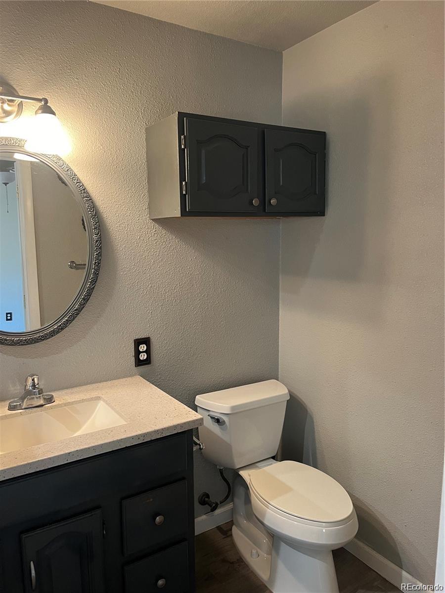 24395 Main Street Elbert, CO 80106 - Photo 16 of 26 a bathroom with a sink toilet and mirror