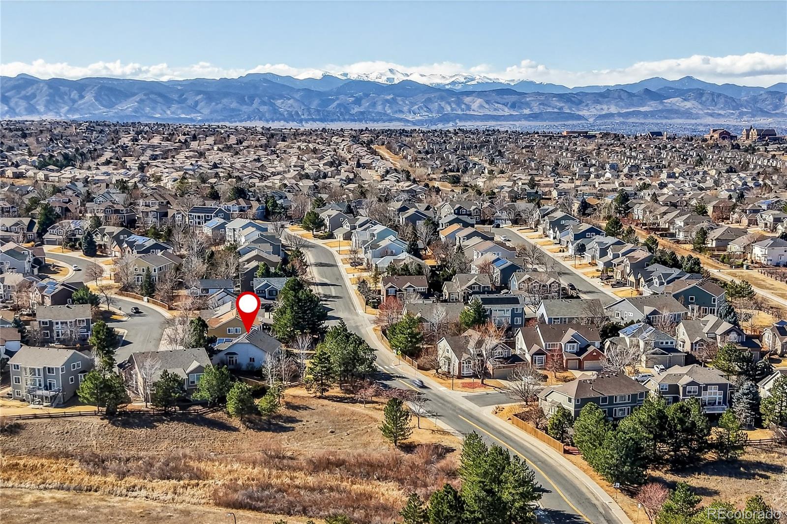 10155 Joseph Drive Highlands Ranch, CO 80124 - Photo 46 of 50 an aerial view of a house and a yard