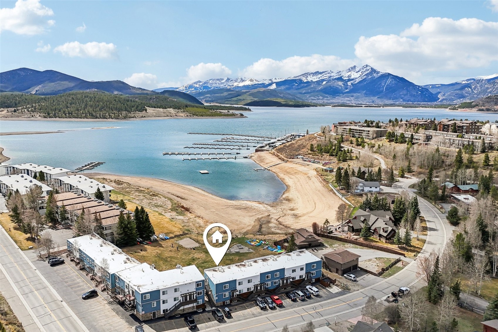 144 Gold Run Circle, Unit 17 Dillon, CO 80435 - Photo 21 of 38 a view of a lake with a mountain