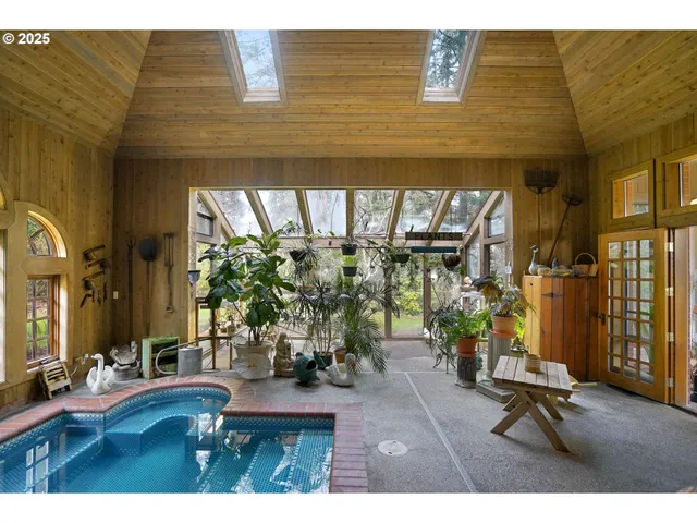 a living room with gym equipment