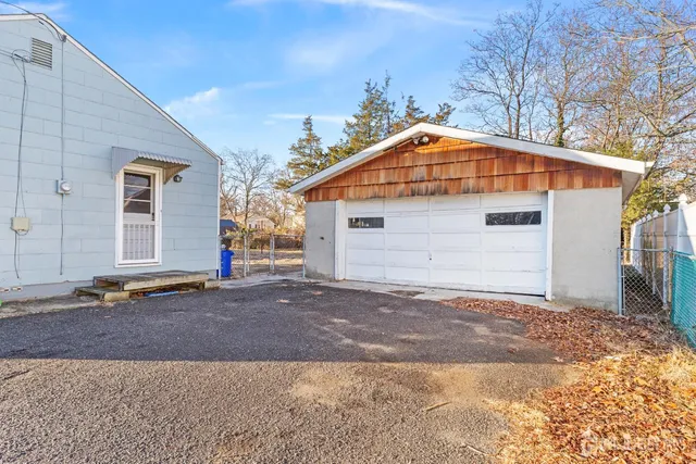a view of backyard of house