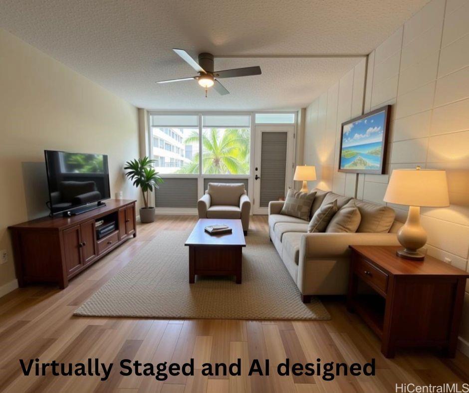 425 Ena Road, Unit 302B Honolulu, HI 96815 - Photo 4 of 25 Virtually Staged and Different Flooring - AI (for visualization purpose only)