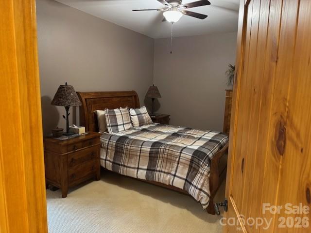 89 Springhouse Drive, Unit A4 Elk Park, NC 28622 - Photo 26 of 40 a bedroom with a bed and a chandelier