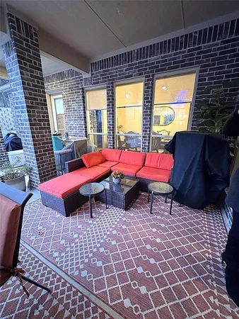 a outdoor space with furniture