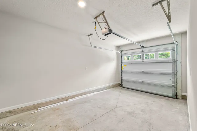 a view of room with racks on the wall