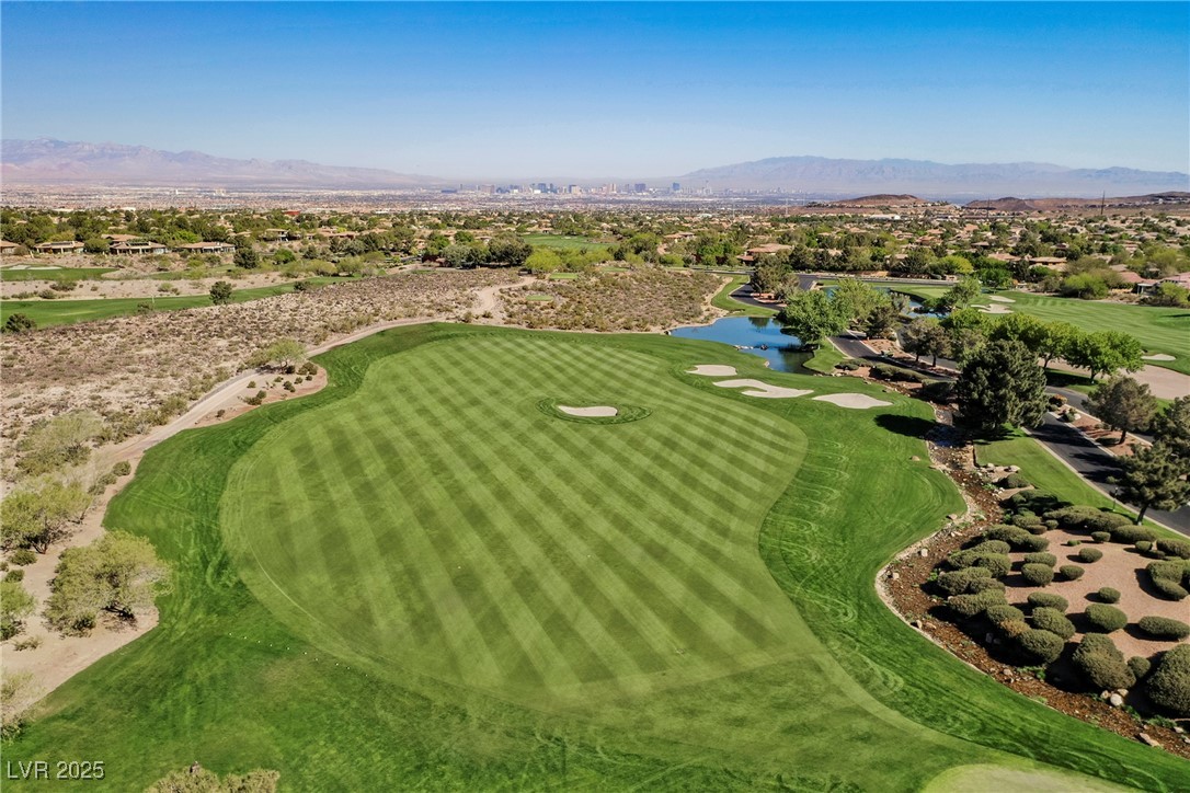 17 Caprington Road Henderson, NV 89052 - Photo 32 of 34 Bird's eye view of a water and mountain view and a golf club