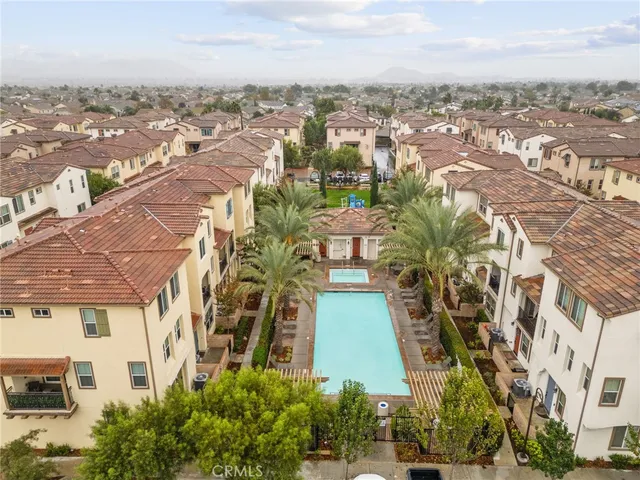 an aerial view of multiple house