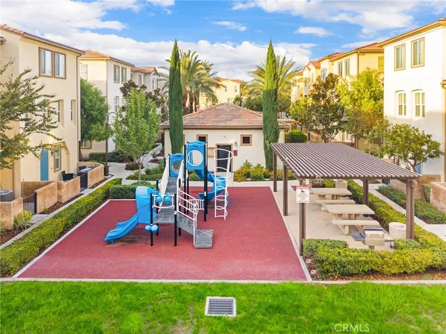 a view of yard with an outdoor seating