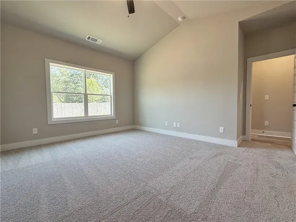 an empty room with a window