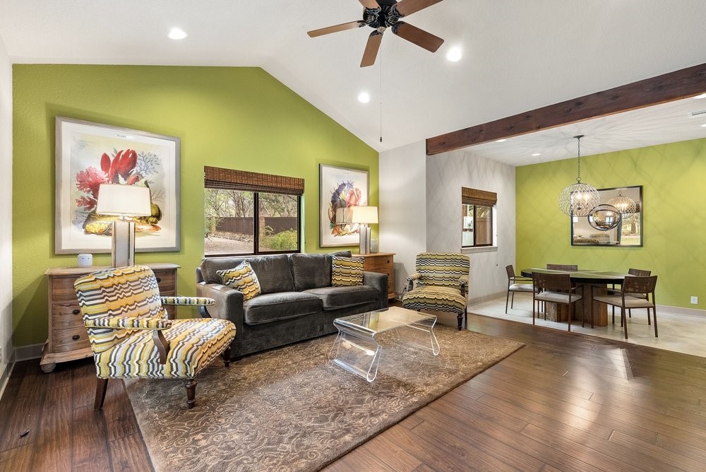 14423 Ridgetop Terrace Austin, TX 78732 - Photo 46 of 49 a living room with furniture and wooden floor