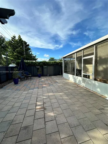 a outdoor space with furniture