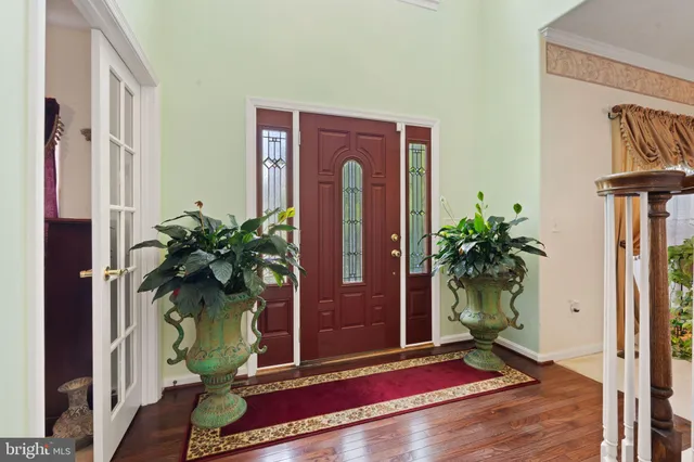 a workspace with furniture and rug