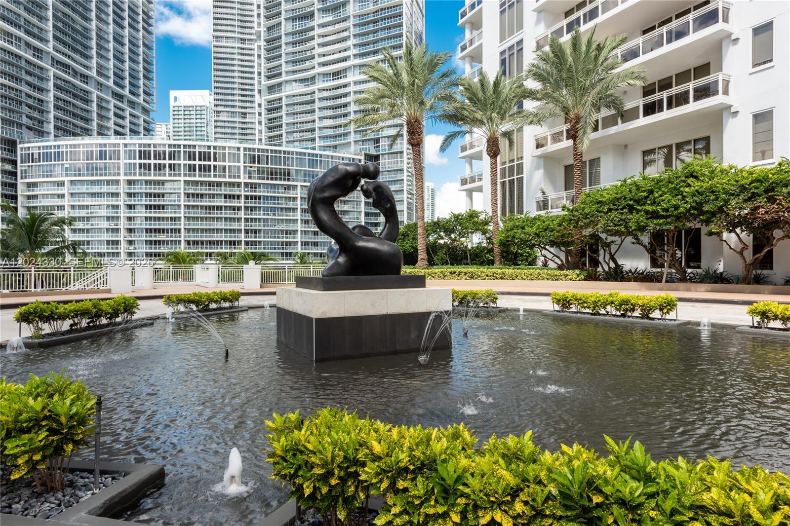 901 Brickell Key Boulevard, Unit 2006 Miami, FL 33131 - Photo 3 of 41 Fountain w/Carbonell Sculpture