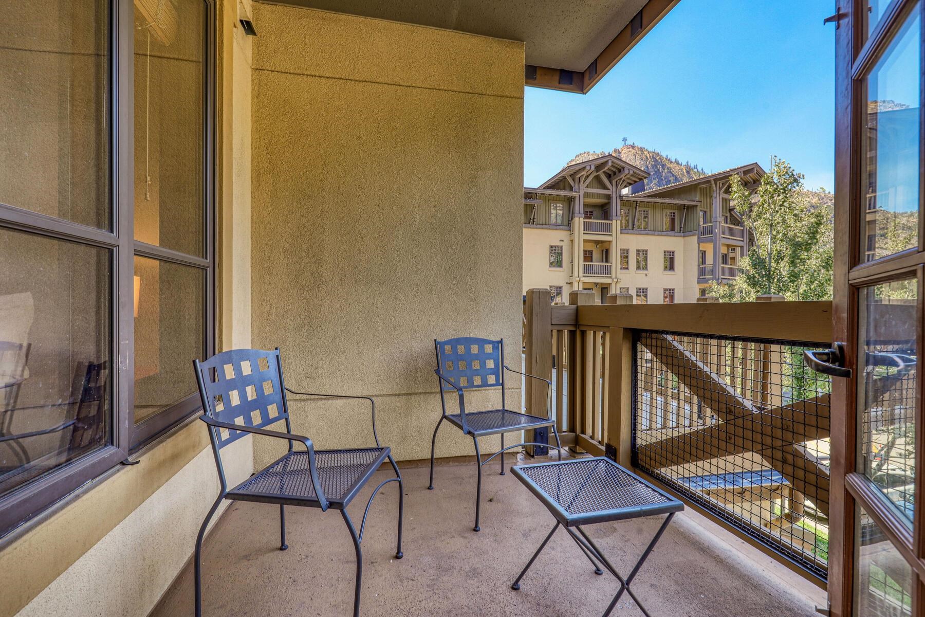 1850 Village South Road, Unit 4227 Olympic Valley, CA 96146 - Photo 4 of 21 a view of a balcony with furniture