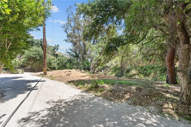 a view of backyard with green space