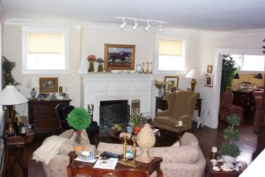 View of Living Room from front door.