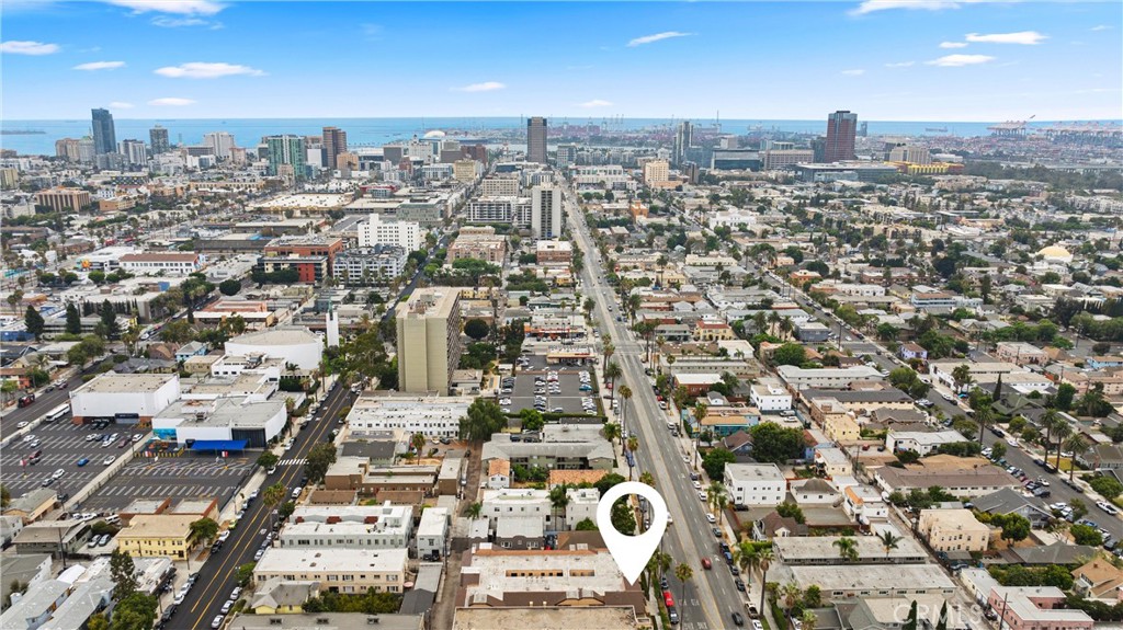 1140 Pacific Avenue, Unit 19 Long Beach, CA 90813 - Photo 30 of 31 Another Aerial View of the Building and Neighborhood