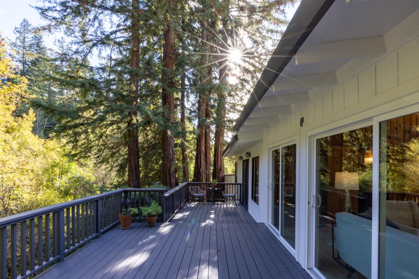 220 Lazy Woods Road Felton, CA 95018 - Photo 37 of 69 a view of a house with a porch