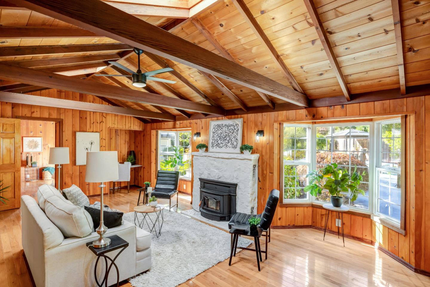 220 Lazy Woods Road Felton, CA 95018 - Photo 4 of 69 a living room with furniture and a fireplace