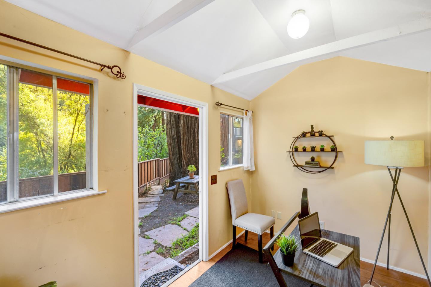 220 Lazy Woods Road Felton, CA 95018 - Photo 51 of 69 a view of a room with furniture and wooden floor