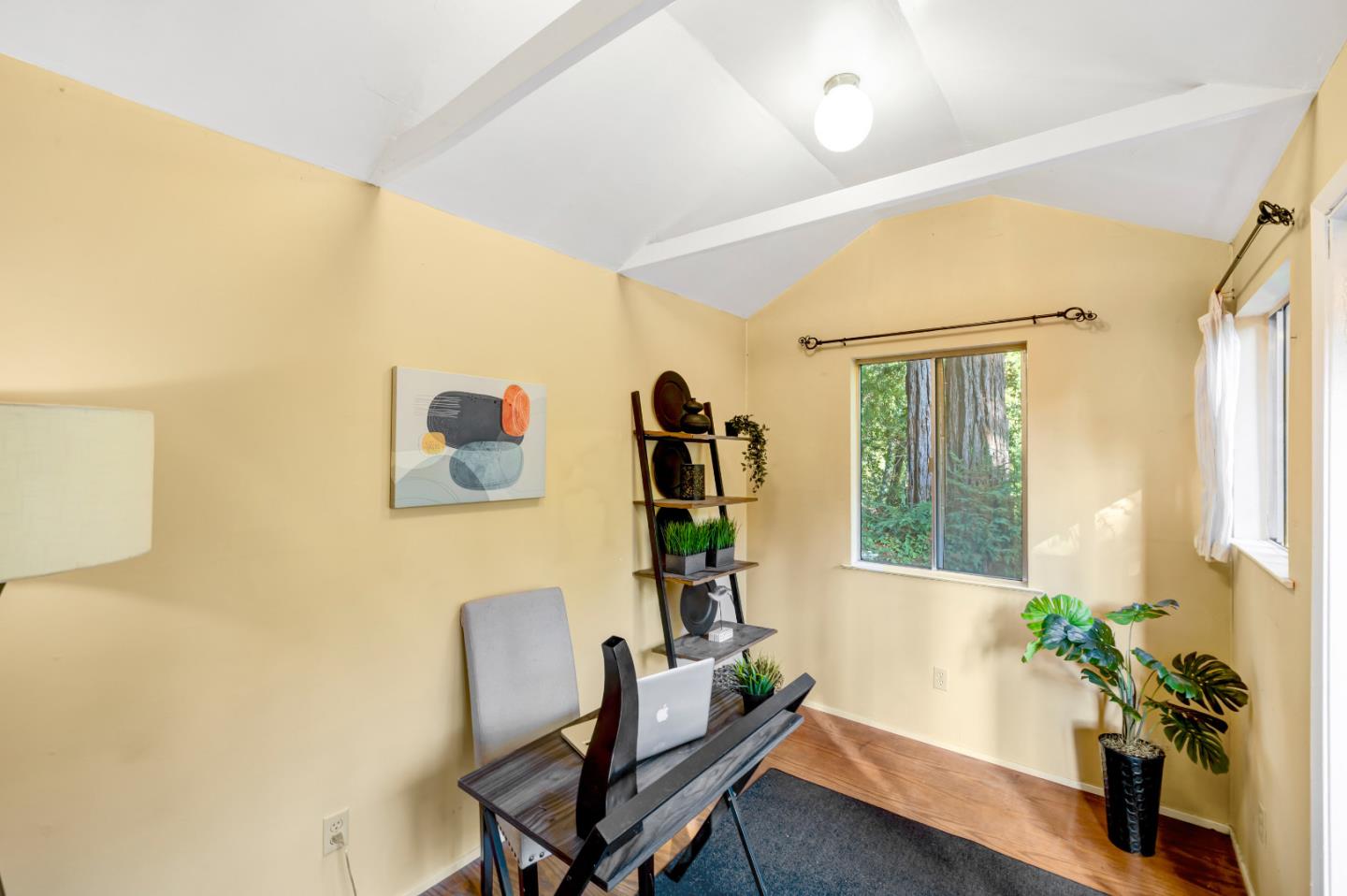 220 Lazy Woods Road Felton, CA 95018 - Photo 52 of 69 a living room with furniture and a potted plant