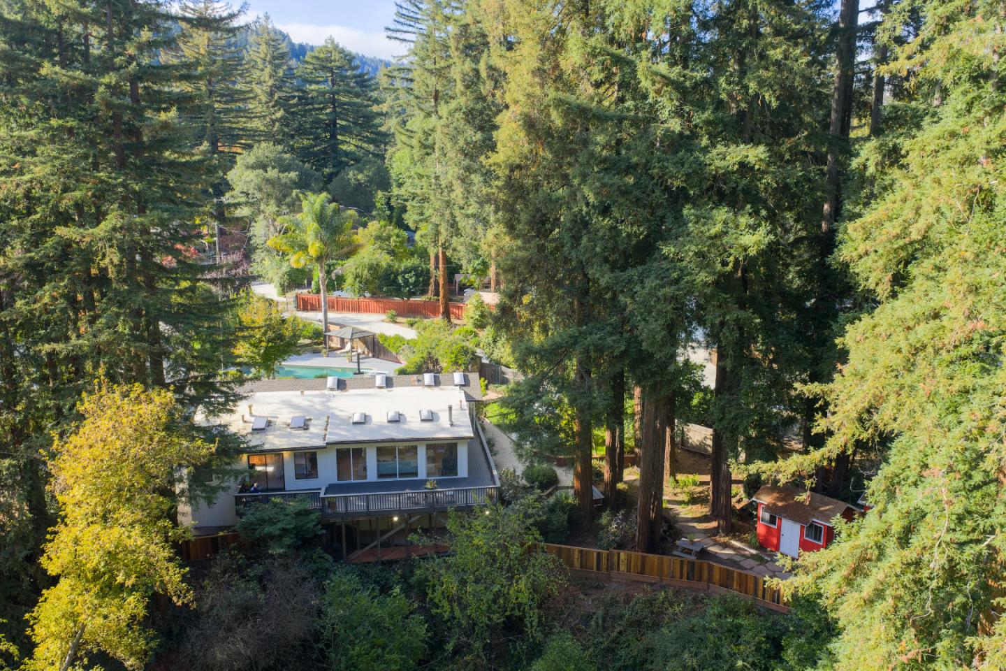 220 Lazy Woods Road Felton, CA 95018 - Photo 65 of 69 an aerial view of a house