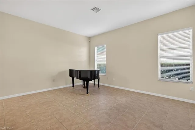 a view of work space with windows