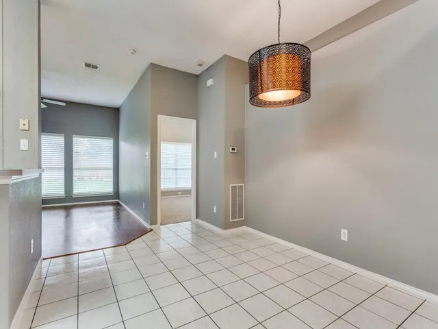 a view of a livingroom with a chandelier